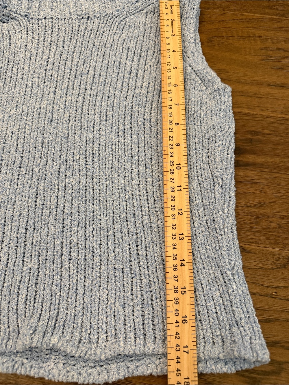 Vintage Tommy Bahama Blue Boucle Cowl Neck Sweater Vest Tank Top Size S - Picture 5 of 6